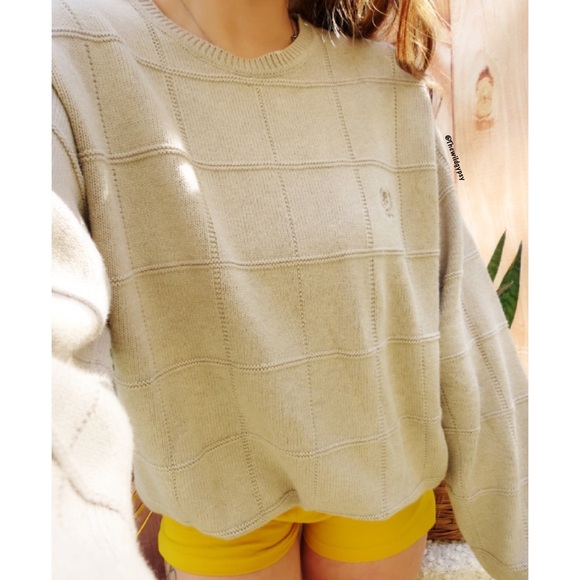 Vintage Sweaters - Vintage oatmeal oversized boyfriend sweater 🌿